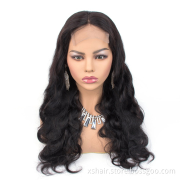 Factory Direct Sale Lace 100% Virgin Human Hair Front Colored 150% Density Highlight Headband Wig Malaysian Body Wave